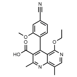 4-(4-Cyano-2-methoxyphenyl)-5-ethoxy-2,8-dimethyl-1,6-naphthyridine-3-carboxylic acid Finerenone impurity|CS-1346276