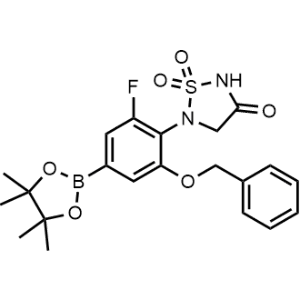 5-(2-(Benzyloxy)-6-fluoro-4-(4,4,5,5-tetramethyl-1,3,2-dioxaborolan-2-yl)phenyl)-1,2,5-thiadiazolidin-3-one 1,1-dioxide|CS-1346357
