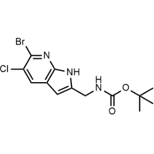 tert-Butyl ((6-bromo-5-chloro-1H-pyrrolo[2,3-b]pyridin-2-yl)methyl)carbamate|CS-1346441