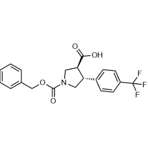 (3S,4R)-1-((Benzyloxy)carbonyl)-4-(4-(trifluoromethyl)phenyl)pyrrolidine-3-carboxylic acid|CS-1346873