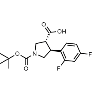 (3R,4S)-1-(Tert-butoxycarbonyl)-4-(2,4-difluorophenyl)pyrrolidine-3-carboxylic acid|CS-1346894