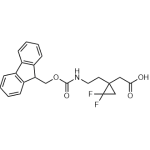 2-(1-(2-((((9H-Fluoren-9-yl)methoxy)carbonyl)amino)ethyl)-2,2-difluorocyclopropyl)acetic acid|CS-1347476