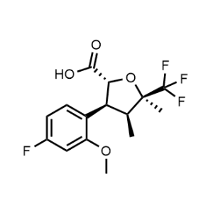 (2R,3S,4S,5R)-3-(4-Fluoro-2-methoxyphenyl)-4,5-dimethyl-5-(trifluoromethyl)tetrahydrofuran-2-carboxylic acid|CS-1347560