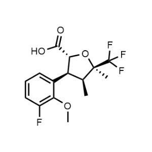 (2R,3S,4S,5R)-3-(3-Fluoro-2-methoxyphenyl)-4,5-dimethyl-5-(trifluoromethyl)tetrahydrofuran-2-carboxylic acid|CS-1347563