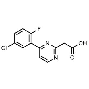 2-(4-(5-Chloro-2-fluorophenyl)pyrimidin-2-yl)acetic acid|CS-1347616