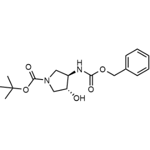 rel-1,1-Dimethylethyl (3R,4R)-3-hydroxy-4-[[(phenylmethoxy)carbonyl]amino]-1-pyrrolidinecarboxylate|CS-1347853