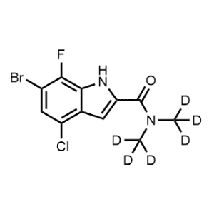 6-Bromo-4-chloro-7-fluoro-N,N-bis(methyl-d3)-1H-indole-2-carboxamide|CS-1348144