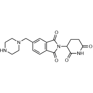 2-(2,6-Dioxopiperidin-3-yl)-5-(piperazin-1-ylmethyl)isoindoline-1,3-dione|CS-1348666