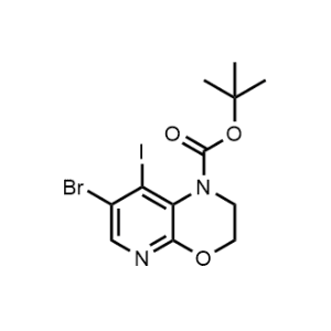 tert-Butyl 7-bromo-8-iodo-2,3-dihydro-1H-pyrido[2,3-b][1,4]oxazine-1-carboxylate|CS-1348683