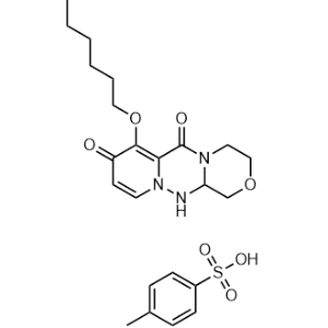 7-(Hexyloxy)-3,4,12,12a-tetrahydro-1H-[1,4]oxazino[3,4-c]pyrido[2,1-f][1,2,4]triazine-6,8-dione 4 (methylbenzenesulfonate) Baloxavir impurity 71|CS-1349254