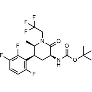 tert-Butyl ((3S,5S,6R)-6-methyl-2-oxo-1-(2,2,2-trifluoroethyl)-5-(2,3,6-trifluorophenyl)piperidin-3-yl)carbamate Atogipan impurity|CS-1349272