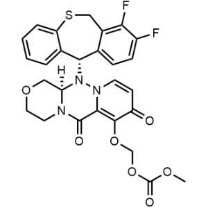 rel-(((R)-12-((S)-7,8-Difluoro-6,11-dihydrodibenzo[b,e]thiepin-11-yl)-6,8-dioxo-3,4,6,8,12,12a-hexahydro-1H-[1,4]oxazino[3,4-c]pyrido[2,1-f][1,2,4]triazin-7-yl)oxy)methyl methyl carbonate Baloxavir impurity|CS-1349280