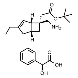 tert-Butyl 2-((1S,5R,6R)-6-(aminomethyl)-3-ethylbicyclo[3.2.0]hept-3-en-6-yl)acetate (S)-2-hydroxy-2-phenylacetate Milobahim impurity|CS-1349400