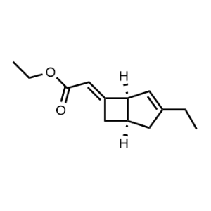 Ethyl (E)-2-((1S,5R)-3-ethylbicyclo[3.2.0]hept-3-en-6-ylidene)acetate Milobahim impurity|CS-1349521