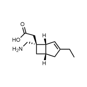 rel-2-((1R,5S,6R)-6-(aminomethyl)-3-ethylbicyclo[3.2.0]hept-3-en-6-yl)acetic acid Milobahim impurity|CS-1349731