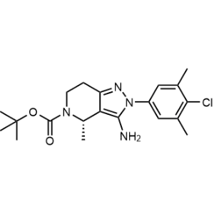 tert-Butyl (S)-3-amino-2-(4-chloro-3,5-dimethylphenyl)-4-methyl-2,4,6,7-tetrahydro-5H-pyrazolo[4,3-c]pyridine-5-carboxylate|CS-1350360
