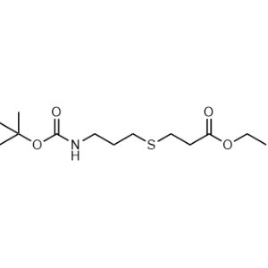 Ethyl 3-((3-((tert-butoxycarbonyl)amino)propyl)thio)propanoate|CS-1350366