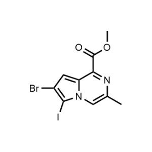 Methyl 7-bromo-6-iodo-3-methylpyrrolo[1,2-a]pyrazine-1-carboxylate|CS-1350732