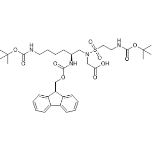 (S)-N-(2-((((9H-Fluoren-9-yl)methoxy)carbonyl)amino)-6-((tert-butoxycarbonyl)amino)hexyl)-N-((2-((tert-butoxycarbonyl)amino)ethyl)sulfonyl)glycine|CS-1350854