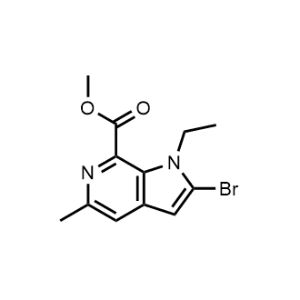 Methyl 2-bromo-1-ethyl-5-methyl-1H-pyrrolo[2,3-c]pyridine-7-carboxylate|CS-1350872