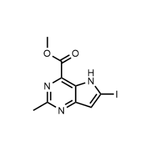 Methyl 6-iodo-2-methyl-5H-pyrrolo[3,2-d]pyrimidine-4-carboxylate|CS-1350990