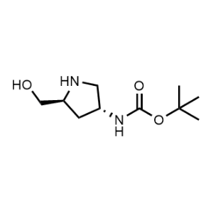 tert-Butyl ((3R,5S)-5-(hydroxymethyl)pyrrolidin-3-yl)carbamate Absolute stereochemistry shown|CS-1351178