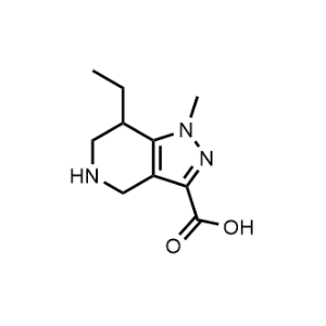 7-Ethyl-1-methyl-4,5,6,7-tetrahydro-1H-pyrazolo[4,3-c]pyridine-3-carboxylic acid|CS-1351263