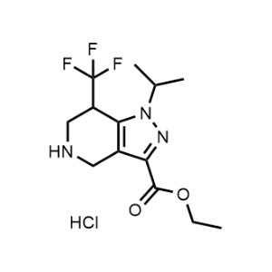 Ethyl 1-isopropyl-7-(trifluoromethyl)-4,5,6,7-tetrahydro-1H-pyrazolo[4,3-c]pyridine-3-carboxylate hydrochloride|CS-1351278
