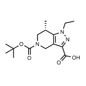 (S)-5-(tert-Butoxycarbonyl)-1-ethyl-7-methyl-4,5,6,7-tetrahydro-1H-pyrazolo[4,3-c]pyridine-3-carboxylic acid|CS-1351339