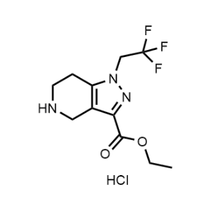 Ethyl 1-(2,2,2-trifluoroethyl)-4,5,6,7-tetrahydro-1H-pyrazolo[4,3-c]pyridine-3-carboxylate hydrochloride|CS-1351343