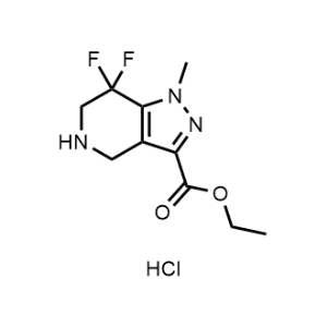 Ethyl 7,7-difluoro-1-methyl-4,5,6,7-tetrahydro-1H-pyrazolo[4,3-c]pyridine-3-carboxylate hydrochloride|CS-1351349