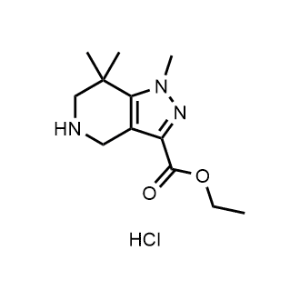 Ethyl 1,7,7-trimethyl-4,5,6,7-tetrahydro-1H-pyrazolo[4,3-c]pyridine-3-carboxylate hydrochloride|CS-1351350