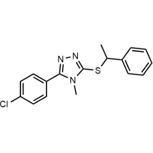3-(4-Chlorophenyl)-4-methyl-5-((1-phenylethyl)thio)-4H-1,2,4-triazole|CS-1351418