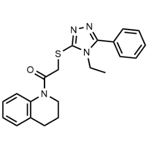 1-(3,4-Dihydroquinolin-1(2H)-yl)-2-((4-ethyl-5-phenyl-4H-1,2,4-triazol-3-yl)thio)ethan-1-one|CS-1351433