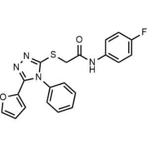 N-(4-Fluorophenyl)-2-((5-(furan-2-yl)-4-phenyl-4H-1,2,4-triazol-3-yl)thio)acetamide|CS-1351703