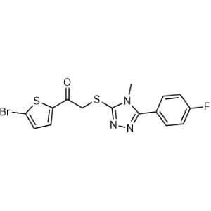 1-(5-Bromothiophen-2-yl)-2-((5-(4-fluorophenyl)-4-methyl-4H-1,2,4-triazol-3-yl)thio)ethan-1-one|CS-1351735