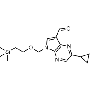 2-Cyclopropyl-5-((2-(trimethylsilyl)ethoxy)methyl)-5H-pyrrolo[2,3-b]pyrazine-7-carbaldehyde|CS-1352157