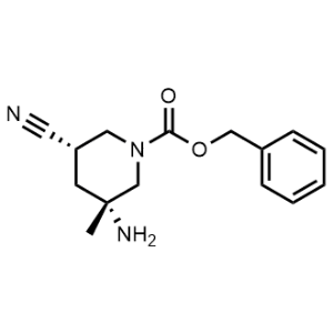 rel-Benzyl (3R,5S)-3-amino-5-cyano-3-methylpiperidine-1-carboxylate|CS-1352618