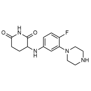 3-{[4-Fluoro-3-(piperazin-1-yl)phenyl]amino}piperidine-2,6-dione|CS-1352940