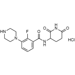 N-(2,6-Dioxo-3-piperidyl)-2-fluoro-3-piperazin-1-yl-benzamide hydrochloride|CS-1353016