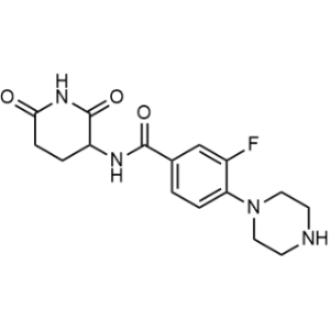 N-(2,6-Dioxo-3-piperidyl)-3-fluoro-4-piperazin-1-yl-benzamide|CS-1353022