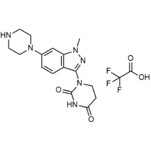 1-(1-Methyl-6-piperazin-1-yl-indazol-3-yl)hexahydropyrimidine-2,4-dione 2,2,2-trifluoroacetic acid|CS-1353124