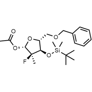[(2S,3R,4R,5R)-5-(Benzyloxymethyl)-4-[tert-butyl(dimethyl)silyl]oxy-3-fluoro-3-methyl-tetrahydrofuran-2-yl] acetate|CS-1353129