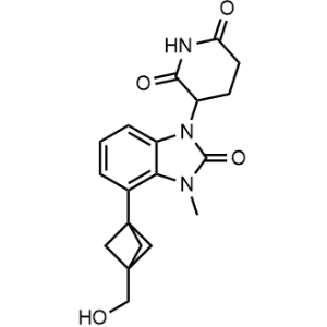 3-[4-[3-(Hydroxymethyl)-1-bicyclo[1.1.1]pentanyl]-3-methyl-2-oxo-benzimidazol-1-yl]piperidine-2,6-dione|CS-1353154