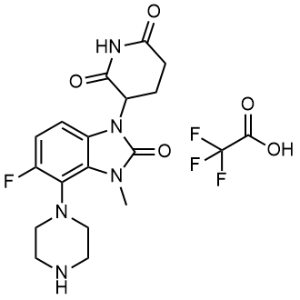 3-(5-Fluoro-3-methyl-2-oxo-4-piperazin-1-yl-benzimidazol-1-yl)piperidine-2,6-dione;2,2,2-trifluoroacetic acid|CS-1353158