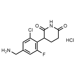 3-[4-(Aminomethyl)-2-chloro-6-fluoro-phenyl]piperidine-2,6-dione hydrochloride|CS-1353389