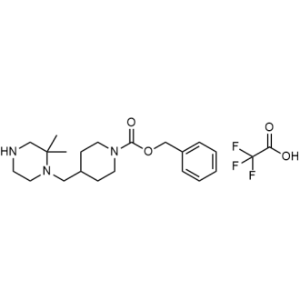 Benzyl 4-[(2,2-dimethylpiperazin-1-yl)methyl]piperidine-1-carboxylate;2,2,2 trifluoroacetic acid|CS-1353553