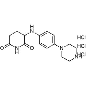 3-(4-Piperazin-1-ylanilino)piperidine-2,6-dione;trihydrochloride|CS-1353570