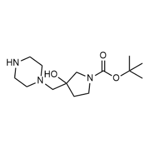 Tert-butyl 3-hydroxy-3-[(piperazin-1-yl)methyl]pyrrolidine-1-carboxylate|CS-1353648