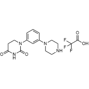 1-(3-Piperazin-1-ylphenyl)hexahydropyrimidine-2,4-dione;2,2,2-trifluoroacetic acid|CS-1353720